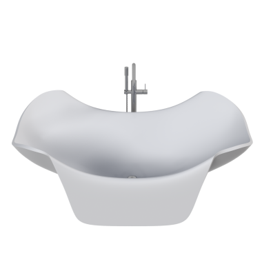 realistic 3d rendering of bathtub on white background