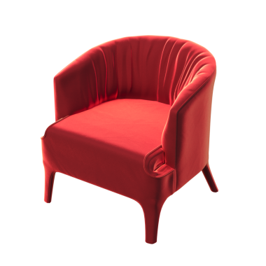 Modern koltuk, gerçekçi 3 boyutlu mobilya tasarımı