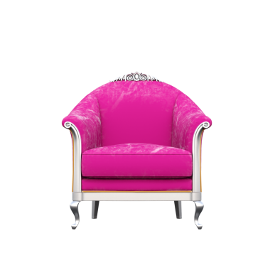 Modern koltuk, gerçekçi 3 boyutlu mobilya tasarımı