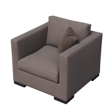 Modern koltuk, gerçekçi 3 boyutlu mobilya tasarımı