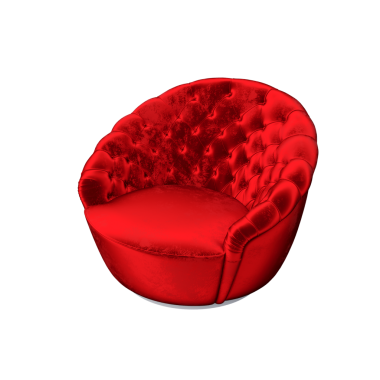 Modern koltuk, gerçekçi 3 boyutlu mobilya tasarımı