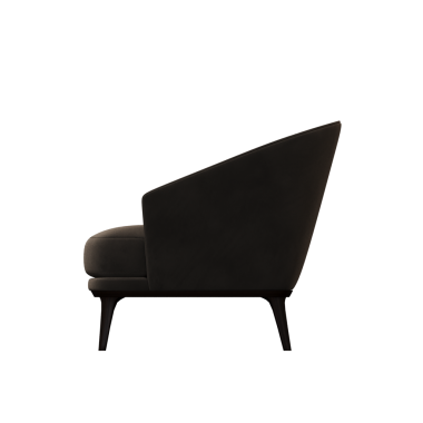 Kahverengi koltuk beyaz arkaplanda izole edilmiş, 3D görüntüleme