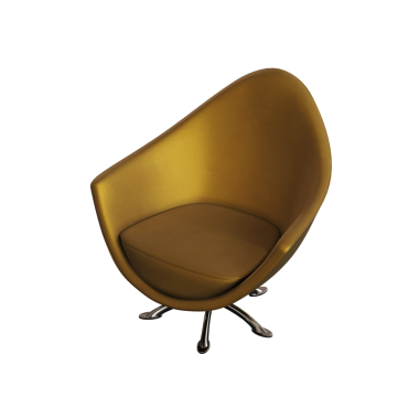 Modern koltuk, gerçekçi 3 boyutlu mobilya tasarımı