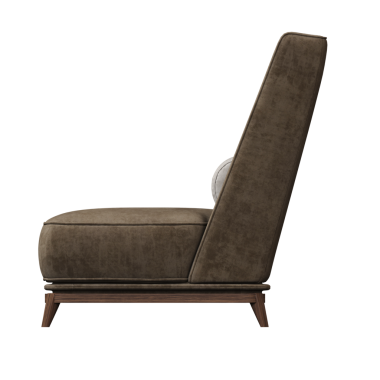 Kahverengi deri koltuk beyaz arka planda izole edilmiş, 3D görüntüleme