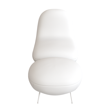 beyaz koltuk, 3D görüntüleme