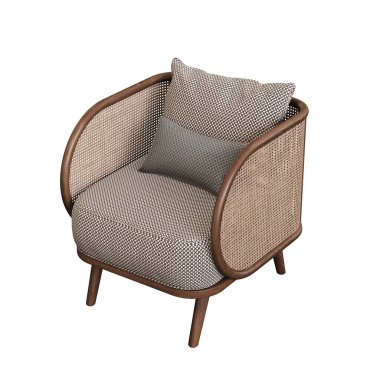 Modern koltuk, gerçekçi 3 boyutlu mobilya tasarımı