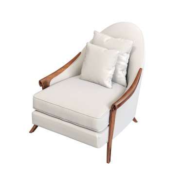 Modern koltuk, gerçekçi 3 boyutlu mobilya tasarımı