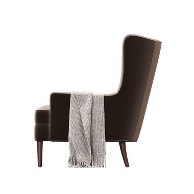 Modern koltuk, gerçekçi 3 boyutlu mobilya tasarımı