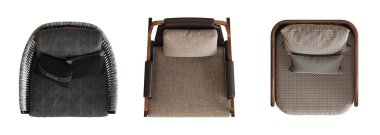 Koltuk koleksiyonu, mobilyaların gerçekçi 3D sunumu