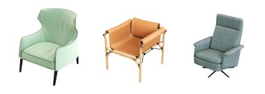 Koltuk koleksiyonu, mobilyaların gerçekçi 3D sunumu