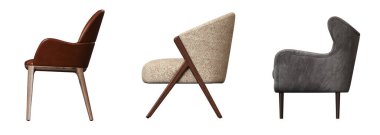 Koltuk koleksiyonu, mobilyaların gerçekçi 3D sunumu