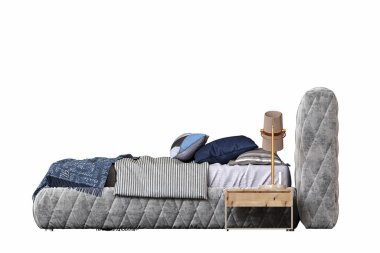 rahat yumuşak yastıklar beyaz arkaplanda