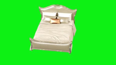 Bir odanın modern iç tasarımı, beyaz bir kanepe, yeşil arka planı olan ahşap bir duvar, 3 boyutlu iç tasarım, arka plan.