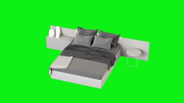 Beyaz arka planda boş beyaz kutu. 3d oluşturma