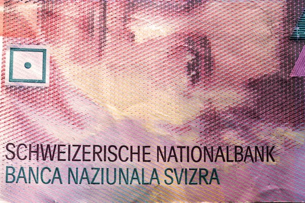 Крупный Макро Частичный Вид Банкноты Номиналом Франков Надписью Banque Nationale — стоковое фото