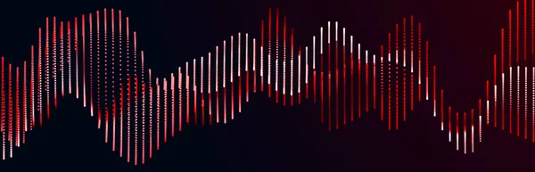 音楽の波 デジタル技術の背景 光る点を持つ抽象構造 ビッグデータだ 粒子流 3Dレンダリング — ストック写真