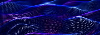 Parçacık akışı. Birçok parlayan parçacık ile biyo arkaplan. Bilgi teknolojisi geçmişi. 3d oluşturma.