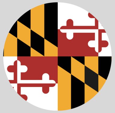 Maryland 'in ikon bayrağı. Maryland bayrağı etrafında. Yüksek kalite fotoğraf