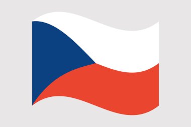 Çek Cumhuriyeti Bayrağını Dalgalamanın Ayrıntılı Resimleri. Yüksek kalite fotoğraf