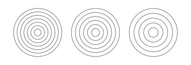 Kutup şebekeleri eşmerkezli daireler. Çember diyagramları 4, 5 ve 6 segmentlere bölündü. Boş kutup grafik kağıdı. Yaşam çarkı ya da alışkanlıklar izleyici vektör çizimi.