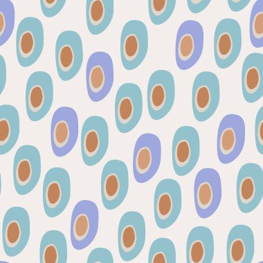Abstract background with overlapping organic shapes. Color irregular blobs seamless pattern. Trendy minimal designs in retro colors for textile, fabric, wrapping paper.