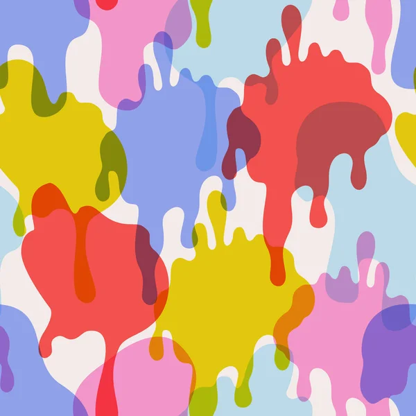 Comic Dripping Blots Background Pop Art Graffiti Style Funky Paint — Stock Vector