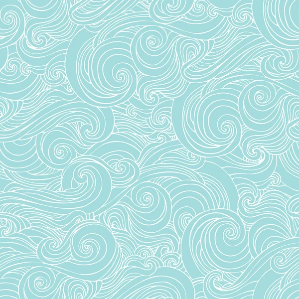 Abstraktní Mořská Vlna Hladký Vzor Kudrnaté Vlnité Čmáranice Pozadí Grafická — Stockový vektor