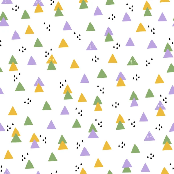 Criativa Grunge Triângulos Sem Costura Padrão Textura Geométrica Abstrata Formas — Vetor de Stock