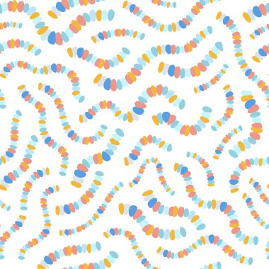 Mozaik taş şekilli, soyut, pürüzsüz desen. Dalgalı çizgiler minimalist sanat arkaplanını büküyor. Duvar kağıdı dekoru, kumaş, tekstil, boho minimal baskı tasarımı için grafik vektör çizimi