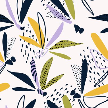 Soyut yusufçuk pürüzsüz desen. Çizgi karalama dokusuna sahip renkli uçan böcekler. Çocuklar için grafiksel yusufçuk arka planı. Duvar kağıdı, fidanlık tekstili, bahar baskısı tasarımı Modern vektör çizimi.