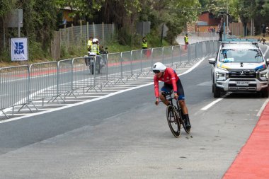 Hector Quintana Şili Mens Road bisiklet yarışmasında panamerikan oyunları Santiago 2023 - Isla de Maipo, Şili - 22 Ekim 2023. Yüksek kalite fotoğraf