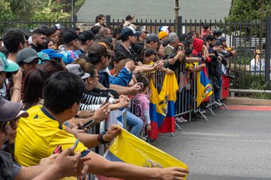 Erkekler Yolu Bisiklet Yarışması 'ndaki kargalar Santiago 2023 - Maipo Adası, Şili - 22 Ekim 2023. Yüksek kalite fotoğraf