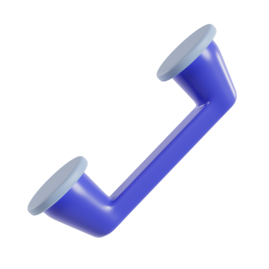 Mor bir telefon alıcısı, iletişimi ve bağlantıyı simgeliyor..