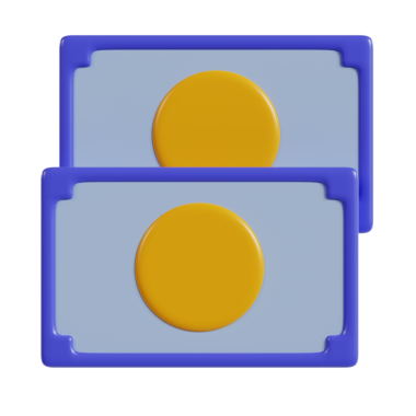 Dairesel tasarımlı para birimi notlarının iki stilize temsili.