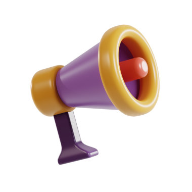 Eğlenceli iletişim ve eğlence için tasarlanmış renkli bir oyuncak megafon..