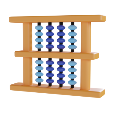 Temel aritmetik becerilerini saymak ve öğretmek için kullanılan renkli ahşap bir abaküs..