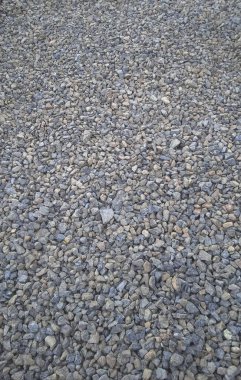 Yakın mesafeden ezilmiş kaya. Parçalanmış taş yol inşaatı materyal çakıl dokusu