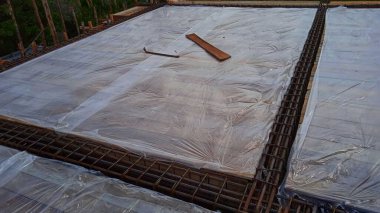 Döşeme döşemeleri inşaat halinde.