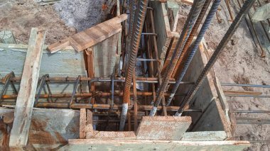 Bir kiriş temeli inşaatı için panel resmi