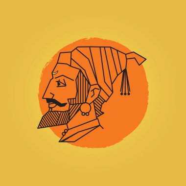 Image of The Great Warrior Shivaji Shahaji Bhosale clipart