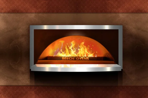 3D Mock-up, Hot and Spicy Beech Oven. Beech oven-made pizza is good to taste and has a great aroma. Mock-up for flyer, poster, advertising useful for Pizza Restaurants or pizzerias, template.