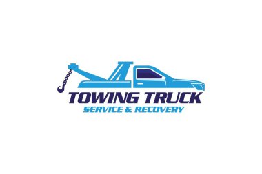 Illustration vector graphic of towing truck service logo design suitable for the automotive company