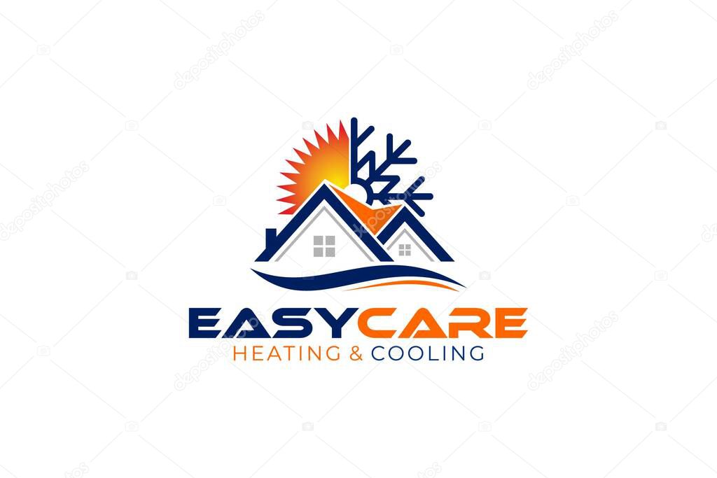 Illustration graphic vector of plumbing, heating, and cooling service company logo design template