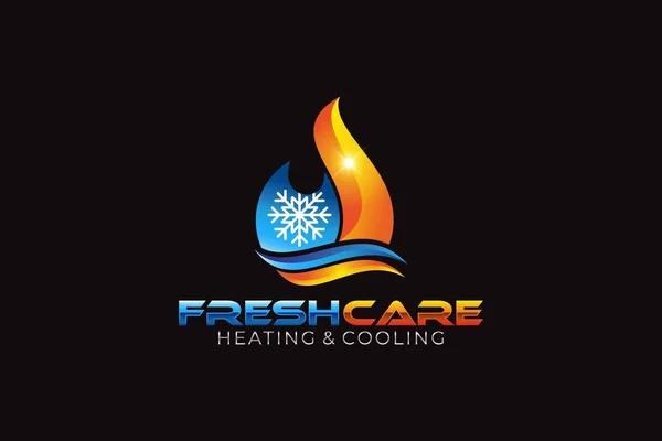 Ілюстрація Графічний Вектор Дизайну Логотипу Компанії Сантехніка Опалення Охолодження — стоковий вектор