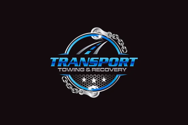 Illustration Vector Graphic Towing Truck Service Logo Design Suitable Automotive — Stockvektor