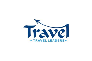 Tur ve seyahat acentası logo tasarım şablonunun çizim vektörü grafiği 