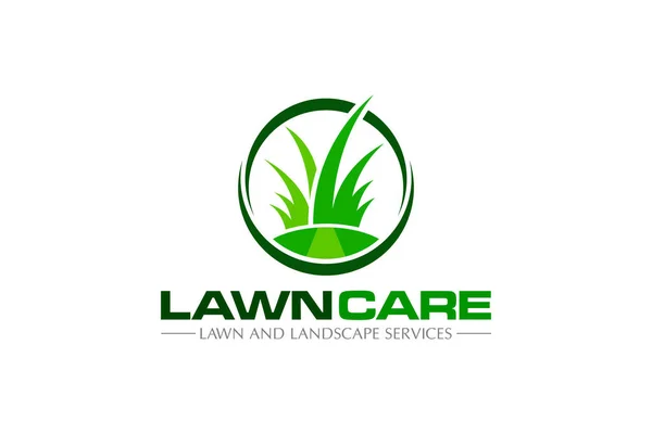 Illustration Graphic Vector Lawn Care Landscape Services Grass Concept Logo — Stok Vektör