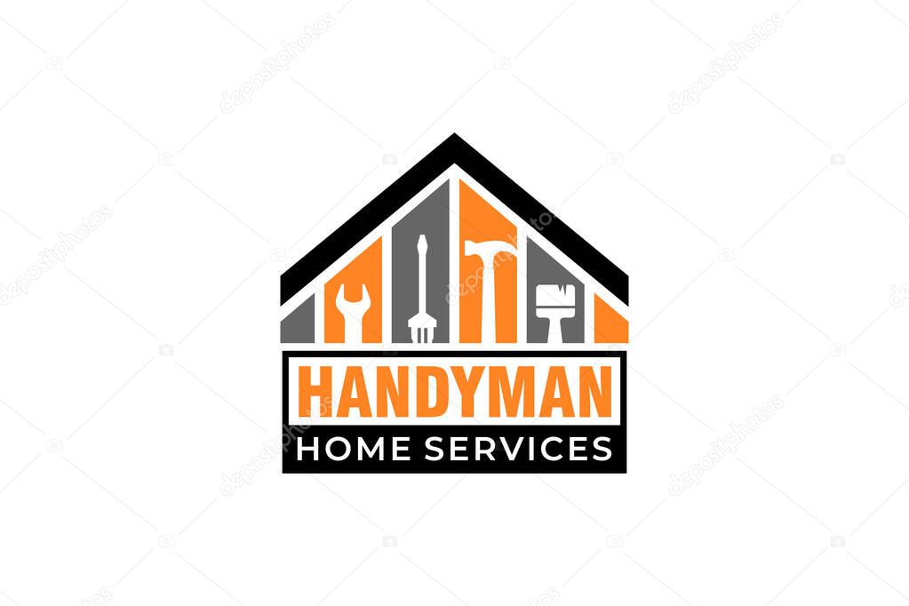 Illustration vector graphic of construction, home repair, and Building renovation concept logo design template