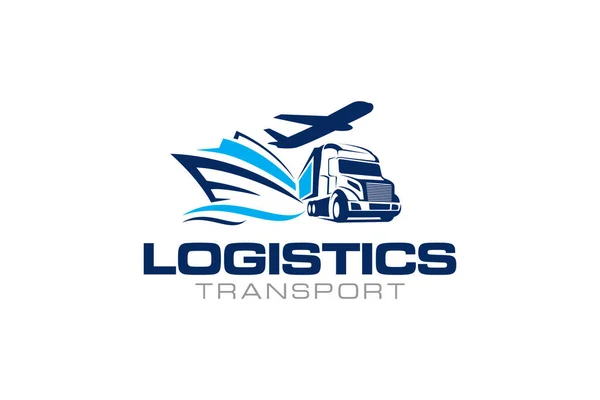 Ilustracja Graficzny Wektor Logistyki Usług Dostawy Szablon Projektu Logo Firmy — Wektor stockowy