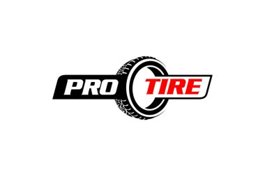 Otomotiv lastiği dükkanı ve onarım servisi logo tasarım şablonu grafiği